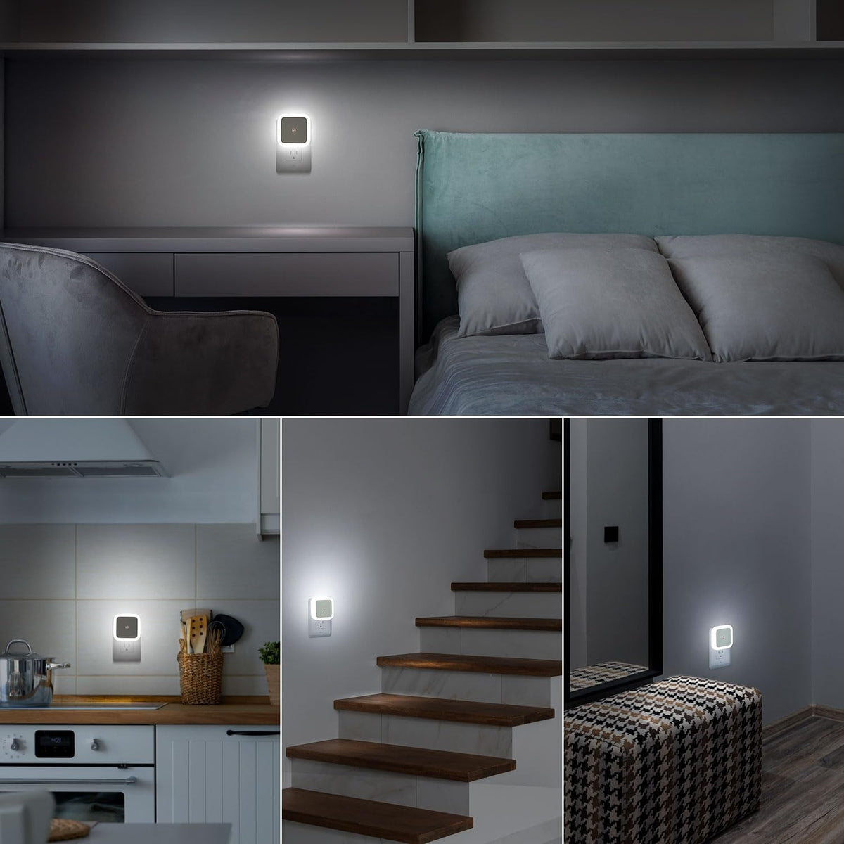 Night Light, Night Lights Plug into Wall [4 Pack], Nightlight Led Night Light for Adults, Plug in Night Lights for Adults Bedroom Cool White